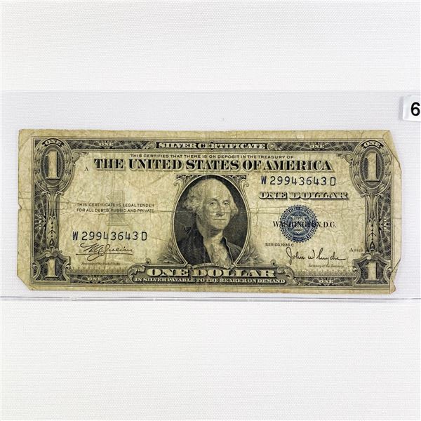 1935 C $1 Silver Certificate LIGHLTY CIRCULATED