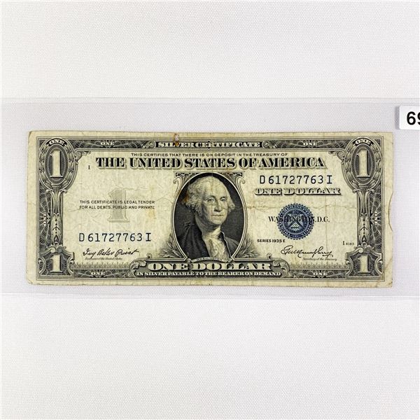 1935 E $1 Silver Certificate LIGHTLY CIRCULATED