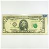Image 1 : 1995 ERROR Misaligned Face Print $5 Fed Reserve
