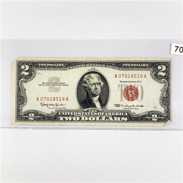 1963 $2 Legal Tender CLOSELY UNCIRCULATED
