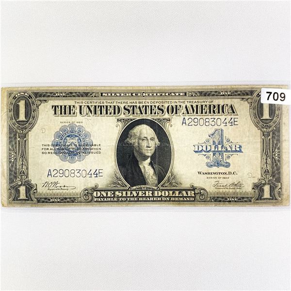 1923 LG $1 Silver Certificate  LIGHLTY CIRC