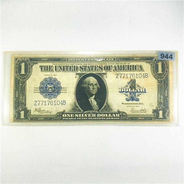 1923 LG $1 Silver Certificate LIGHTLY CIRCULATED