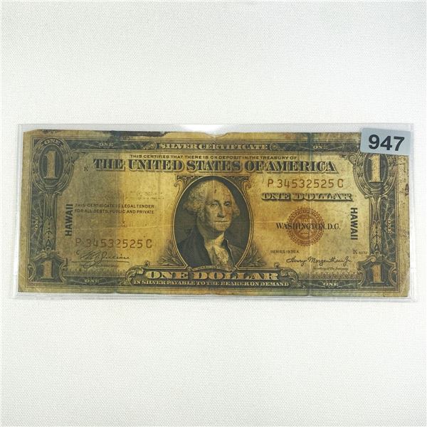 1935 WWII Hawaii Issue $1 Silver Certificate