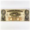 Image 1 : 1857 $5 Western Exchange Omaha City, NE Note