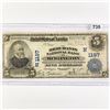 Image 1 : 1905 LG $5 Burlington Bank, VT National Bank Note