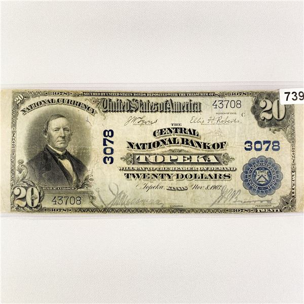 1903 $20 Topeka Bank, KA National Bank Note