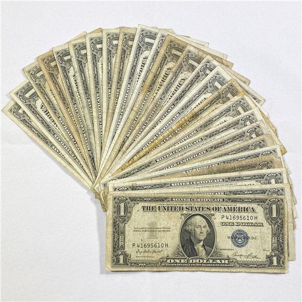 (25) $1 Silver Certificates -CIRC