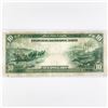 Image 2 : 1913 LG $10 Federal Reserve Note LIGHLTY CIRC