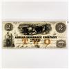 Image 1 : 1800's $2 Adrian Insurance CO. MI Note