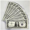 Image 1 : (9) $1 Silver Certificates -UNC