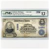 Image 1 : 1902 LG $5  Jackson Bank, MI Nat Bank Note PMG-12