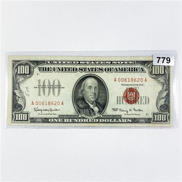 1966 $100 Legal Tender CLOSELY UNC