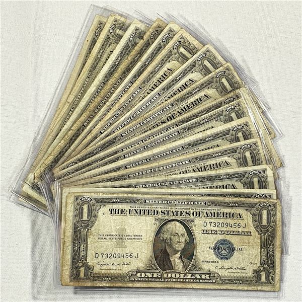 (15) $1 Silver Certificates -CIRC