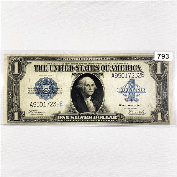 1923 LG $1 Silver Certificate CLOSELY UNC