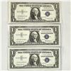 Image 1 : (3) *Star Notes $1 Silver Certificates - UNC