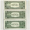 Image 2 : (3) *Star Notes $1 Silver Certificates - UNC