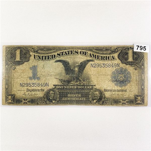 1899 LG $1 Black Eagle Silver Certificate CIRC