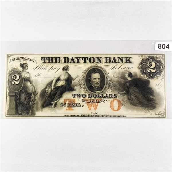1850's $2 Dayton Bank, MN Note