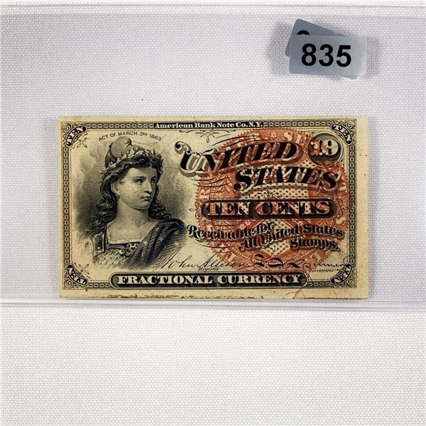 1863 Series 10c Fractional Currency