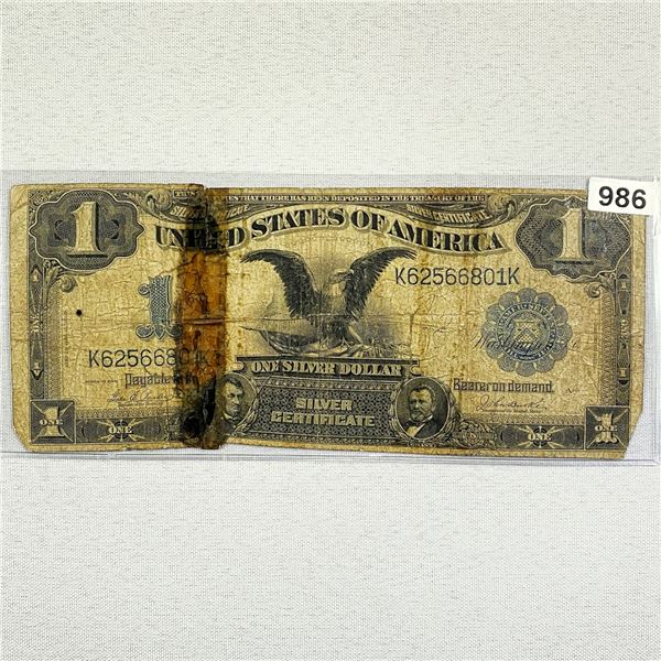 1899 $1 Black Eagle Silver Certificate LIGHT CIRC