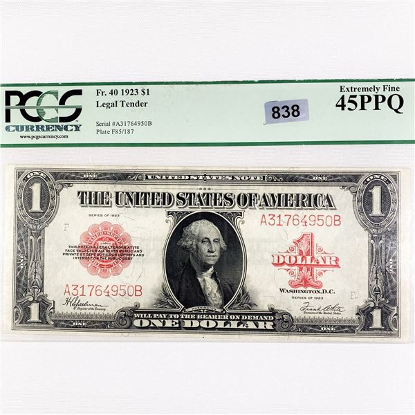 1923 LG $1 Legal Tender PCGS-15PPQ