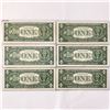 Image 2 : (6) 1957 $1 'Star Note' Silver Certificates A