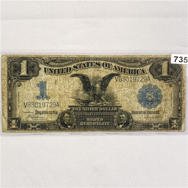 1899 LG $1 Black Eagle Silver Certificate CIRC