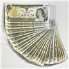Image 1 : (25)1973 Queen Elizabeth Canadian $1 Notes CIRC