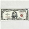 Image 1 : 1963 $5 Fed Reserve Note -UNC