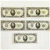 Image 1 : (5) $20 Fed Reserve Notes -CIRC
