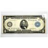 1913 LG $5 Federal Reserve Note CLOSELY UNC