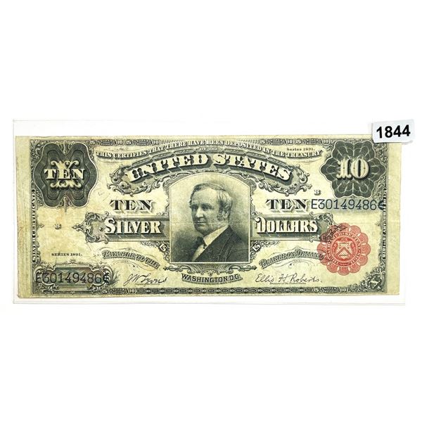 1891 LG $10 Ten Dollar Silver Certificate -