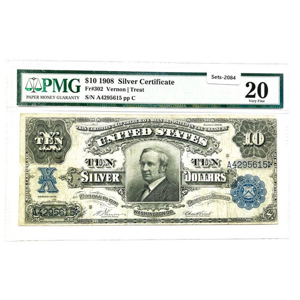1908 LG $10 Ten Dollar Silver Cert.