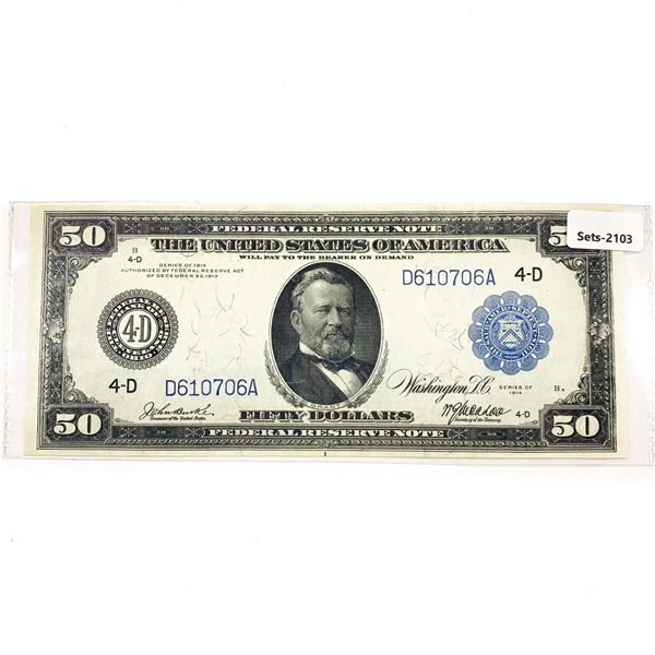 1914 LG $50 Fed. Reserve Note