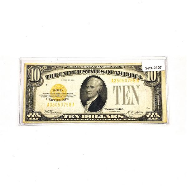 1928 $10 Ten Dollar Gold Cert.