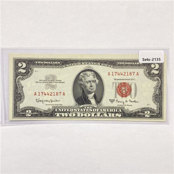 (2) 1963-A Consec. $2 Legal Tender Notes