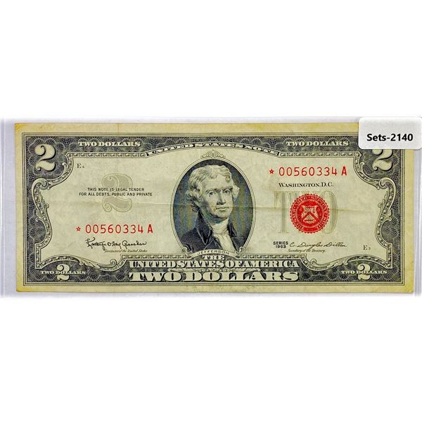 1963 Star Note $2 Legal Tender Note