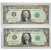 Image 1 : (2) 1963-A Consec. $1 Fed. Reserve Notes