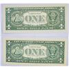 Image 2 : (2) 1985 Consec. $1 Fed. Reserve Notes CIRC - AU