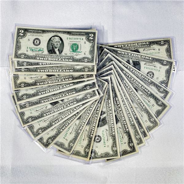 (20) 1976 $2 Legal Tender Notes