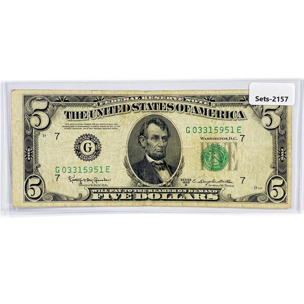 1950-D $5 Fed. Reserve Note