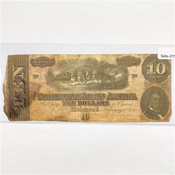 1864 Confederate $10 Note