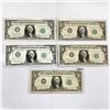 Image 1 : (5) 1960's $1 Fed. Reserve Notes CIRC