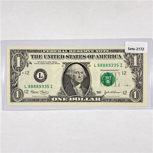 2003 $1 Fed. Reserve Note