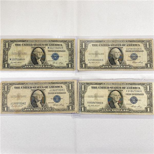 (4) 1935-E $1 Silver Certificates