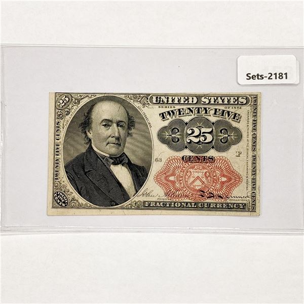 1874 25C Fractional Currency Note