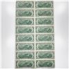 Image 2 : Uncut Sheet Star Note $2 Bills 16 Notes