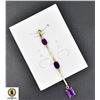 Image 1 : #221-NATURAL AMETHYST 6 X 8  & CZ PENDANT