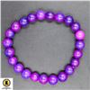 Image 1 : #233-NATURAL SUGILITE BEAD BRACELET 8MM/7.5"