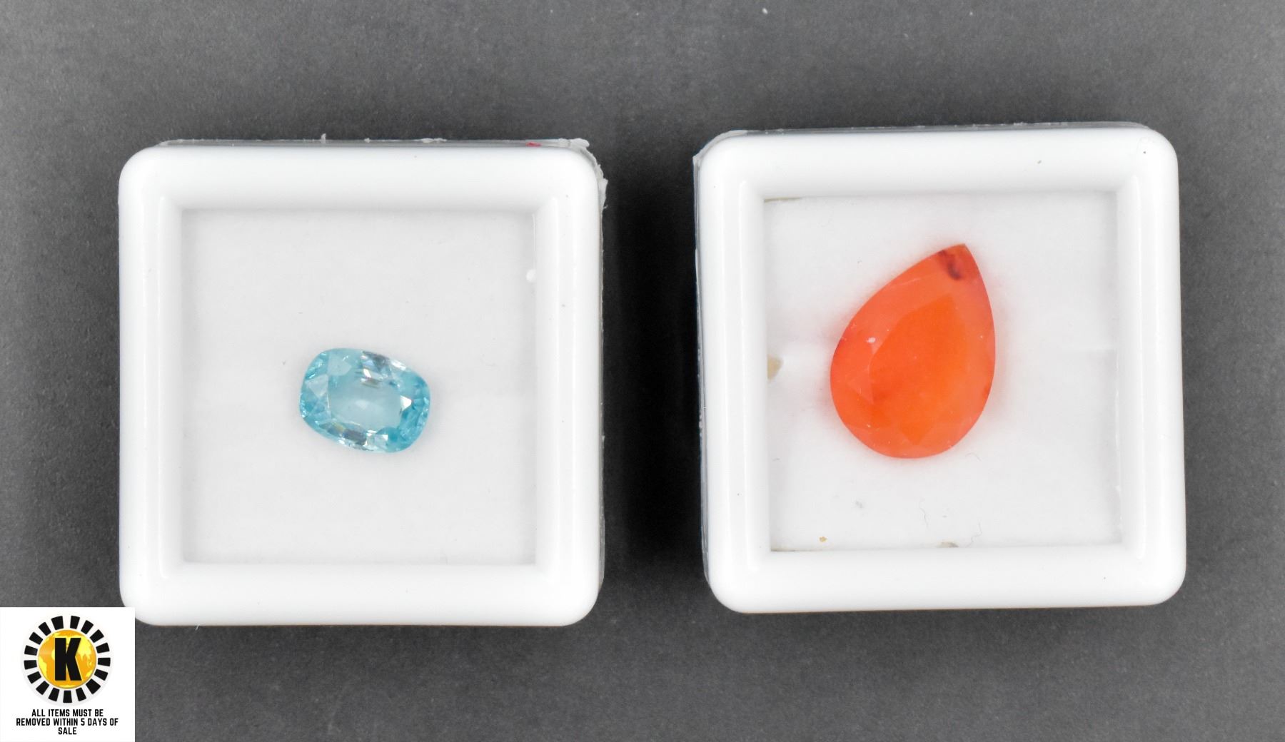 Zercom Colorpoint #60-NATURAL BLUE ZERCOM 2.11CT,CARMELIAN 4.75CT